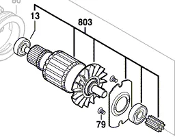 Induit réf. 1 617 000 473 BOSCH